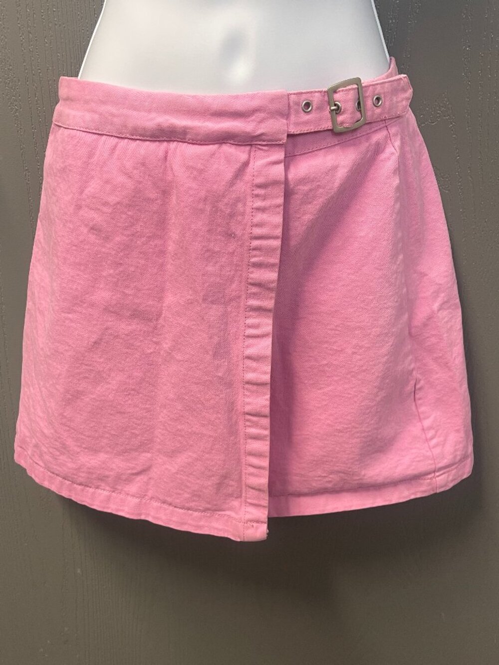 J. Galt Pink Wrap Mini Skirt Size Small